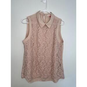 English Laundry Blush Lace Tank - Sz. M